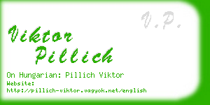 viktor pillich business card